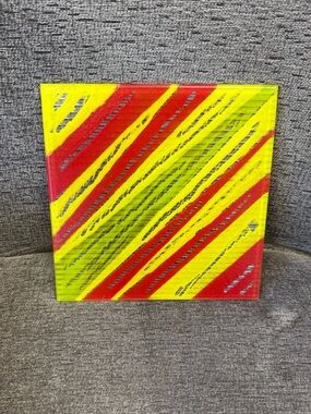 Hand Made Fused Glass Under Plate Table Decor Wall Art.